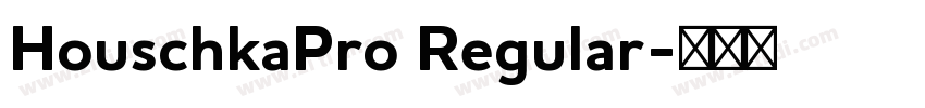 HouschkaPro Regular字体转换